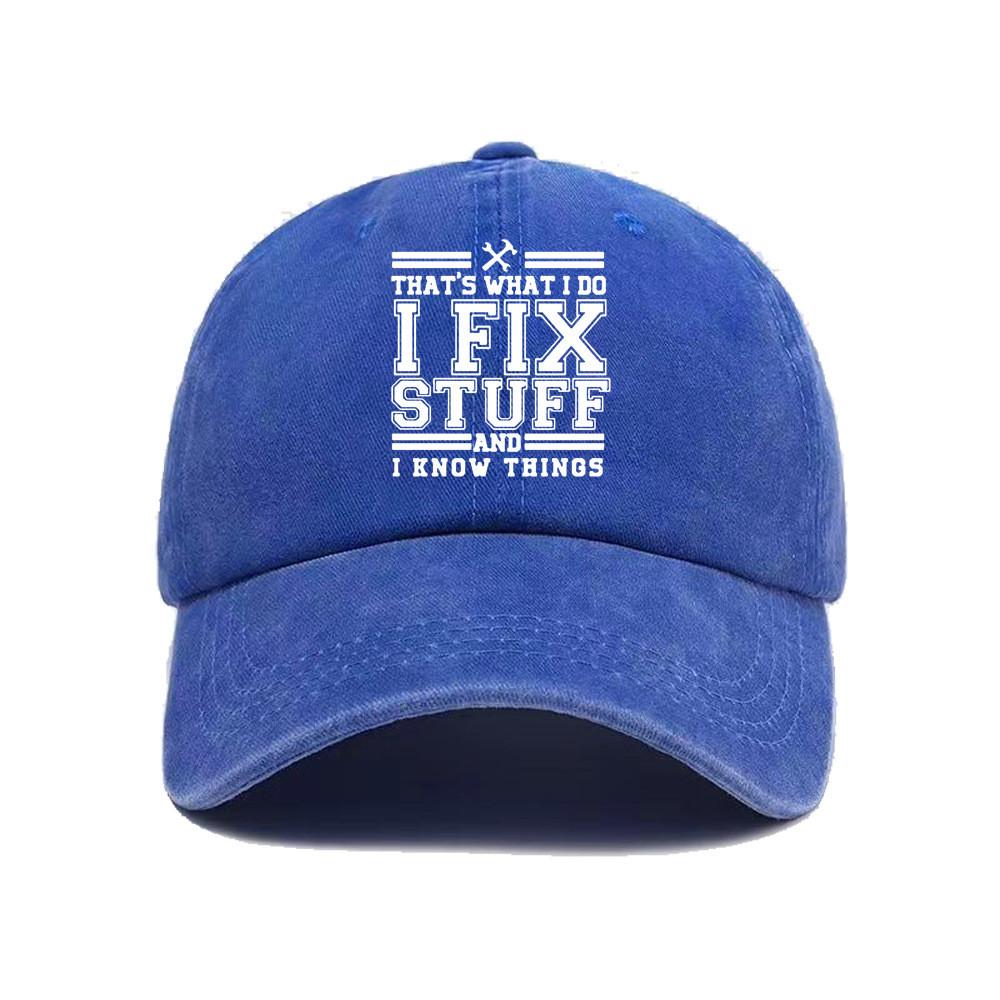 Хлопковая бейсболка Fix Stuff с вышитым принтом для летней защиты от солнца на открытом воздухе