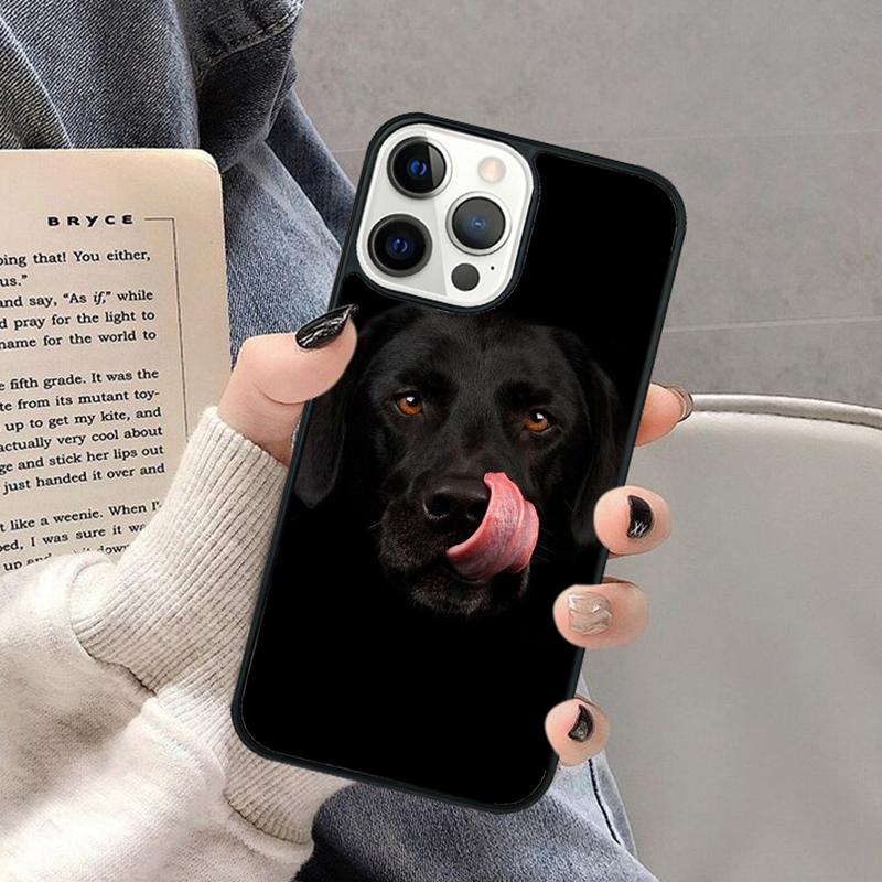 Черный лабрадор-ретривер Животное Собака Чехол для телефона для iPhone 17 Air 16 16e 15 Plus для Apple 13 11 12 14 Pro Max Чехол