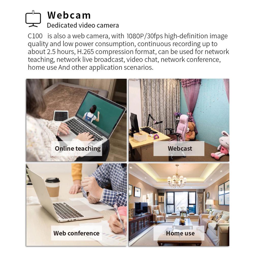 Мини-экшн-камера SJCAM C100, цифровая видеокамера 1080P/30 кадров в секунду, 30 м, водонепроницаемый магнитный корпус