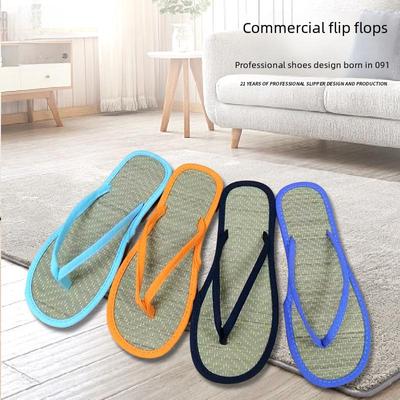 Японские шлепанцы из ротанга: Унисекс Летние Домашние/Уличные Тапочки из Соломенной Циновки