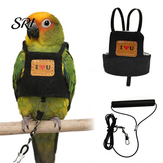 Adjustable Bird Harness with 78.7 Inches Leash Escape-proof Parrot And Flying Rope for Budgies Macaws Cockatoos Outdoor Training Lightweight