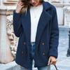 Plus Size Autumn and Winter Women's Button Fur Coat Lapel Loose Fleece Coat