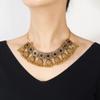 Винтажная индивидуальность ключичная цепочка короткий темперамент индийское ожерелье богемный набор серег женский