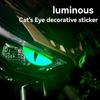 Мотоциклетные светящиеся наклейки "Кошачьи глаза" 2 шт. Зеленые Ночные Светящиеся Наклейки на Велосипед 7 см