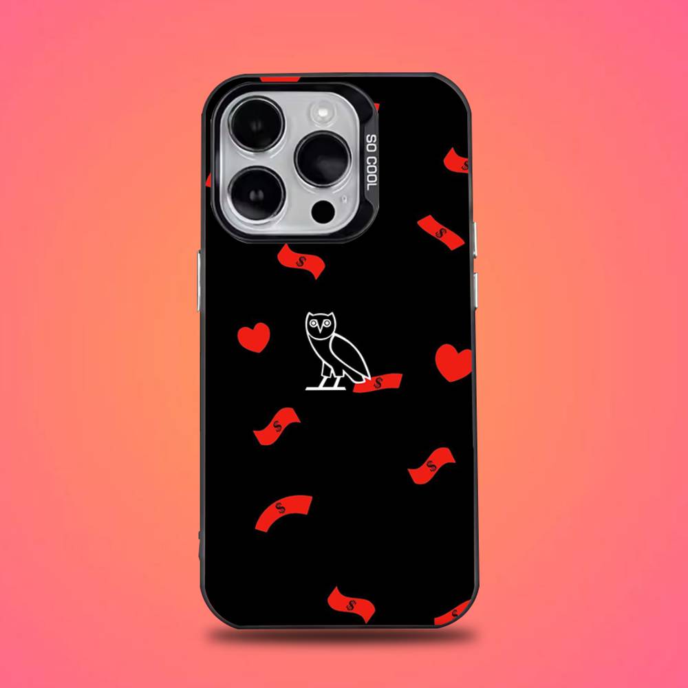 Drake O-OvO OWL Phone Case For iPhone 16,15,14,13,12,11,Pro,Max,Plus,Mini,XS,SE Anti Fall Black Matte Hard Bumper