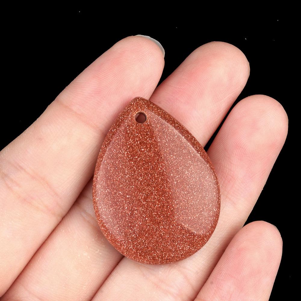 Подвеска из натурального агата и аметиста - Капля воды из розового кварца, 25x33 мм, шарм для изготовления украшений своими руками