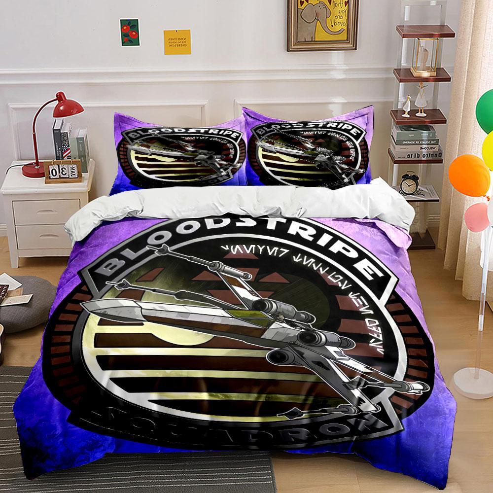 Bloodstripe Squadron Spaceship Bedding Duvet Cover Set Duvet Cover Pillowcases (1*Duvet Cover 2*Pillowcases, without duvet insert)