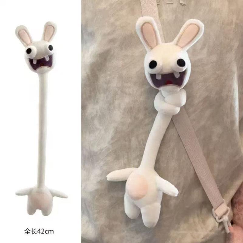 Long Neck Evil Sausage Dog & Chihuahua Plush Keychain Pendant Cute Stuffed Animal Doll for Machine Gift