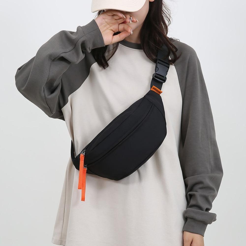 Модная поясная сумка для мобильного телефона, нагрудная сумка, японская, простая, износостойкая, на одно плечо, диагональная, подвесная, повседневная, спортивная, сумка-мессенджер для мальчиков