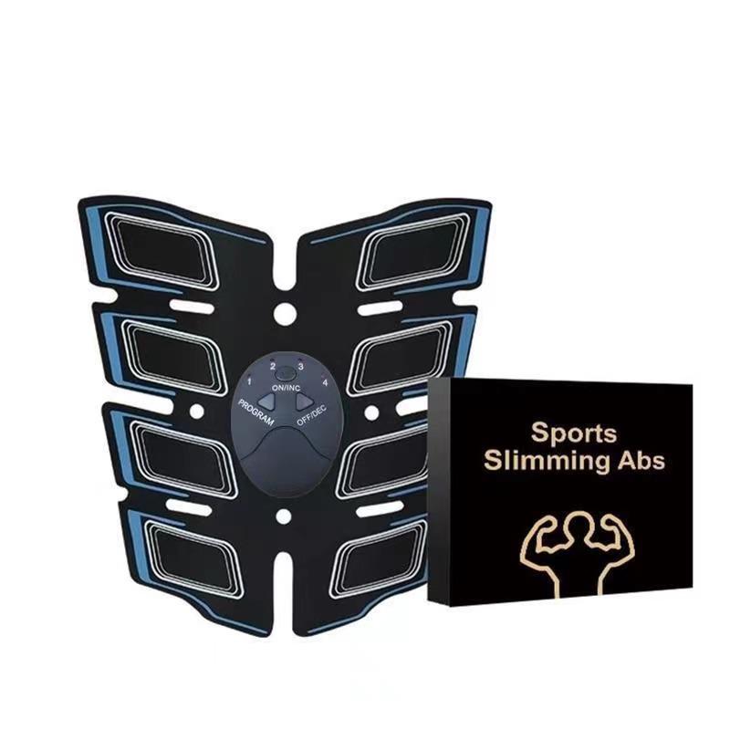 Перезаряжаемый EMS стимулятор мышц пресса с цифровым дисплеем - Умный фитнес-патч для пресса и похудения