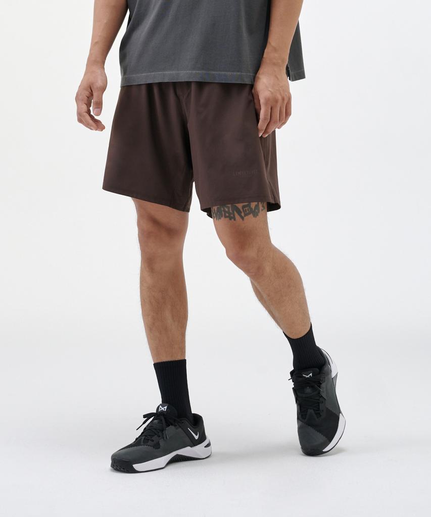 LIMELIGHT APPAREL Спортивные шорты с подкладкой и маленьким логотипом (Коричневый/Коричневый)