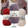 Пряжа для ручного вязания Nako Angora Lüks Simli Wool, 4 клубка — 100 грамм, 550 метров, акрил, нитки, спорт, кардиган, блузка, качество, хобби — своими руками
