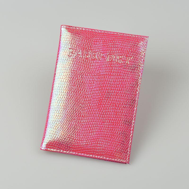 Shiny Passport Cover for Women Travel Card Ticket Passport Holder Case Cute Covers for Passport CLE