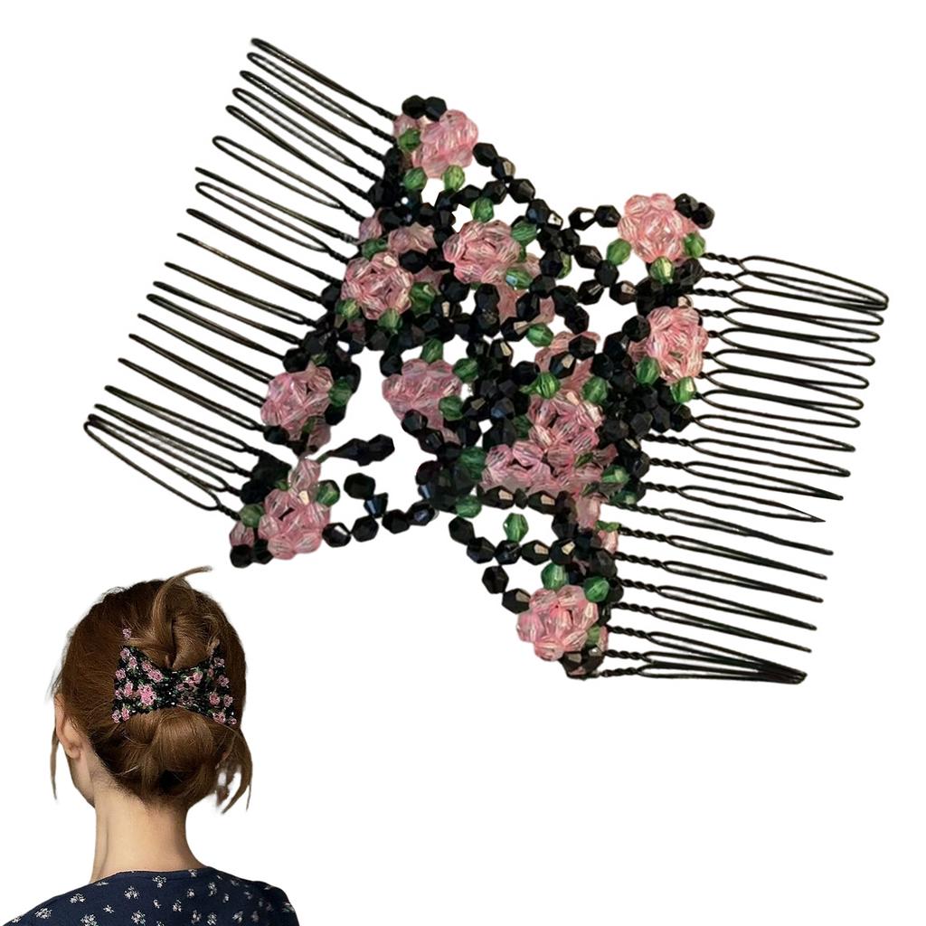 Женская волшебная эластичная расческа для волос 2 ряда волшебная легкая растягивающаяся расческа для волос для дня рождения, сцены, вечеринки, прически