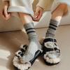 5 Pairs of Women's Autumn and Winter Socks Thickened Warm Tube Socks Retro Simple Fashion Stockings