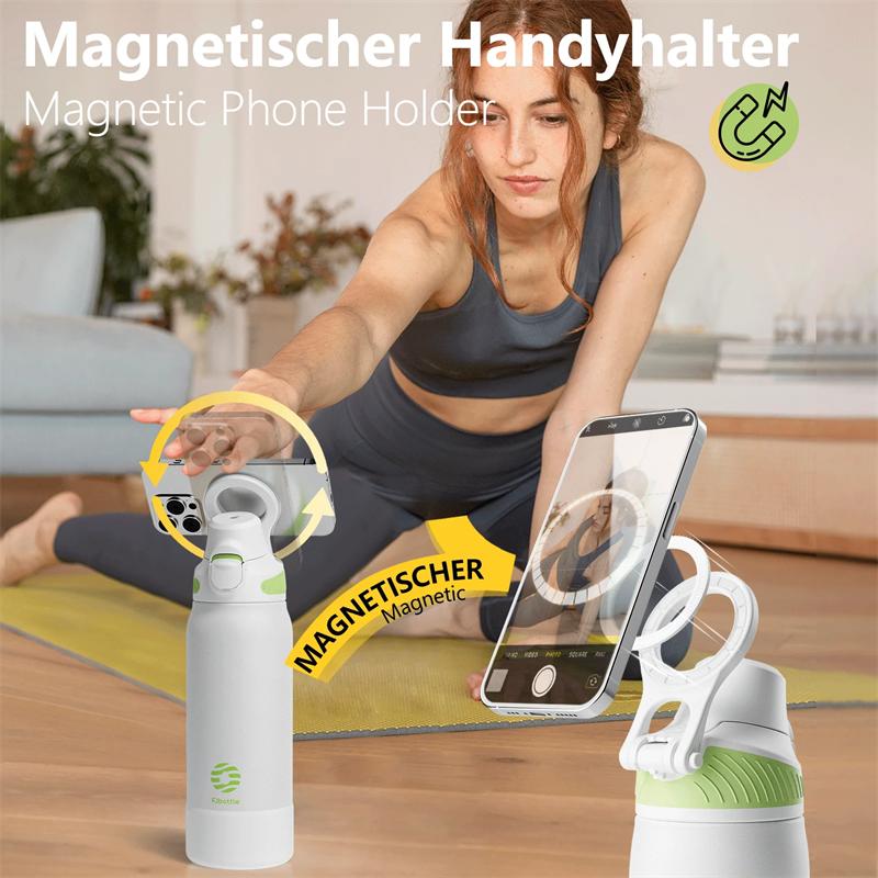 FEIJIAN 600ml/1000ml Magnetic Thermal Water Bottle Stainless Steel Leakproof Portable Thermo Bottle for Sports Travel Camping