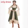 Baroque Style European Medieval Stage Dress With Spliced Polyester Fabric For Theater Performances