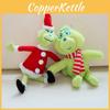Очаровательная плюшевая игрушка Гринча из мягкого короткого меха с коричневой собачкой для рождественского веселья