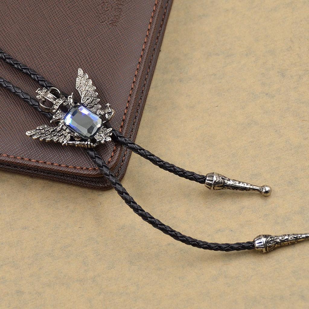 Галстук боло для мужчин Карнавальный Западный галстук Орел и драгоценные камни Пряжка Галстук боло для рубашки Свитера Декоративный галстук для мужчин