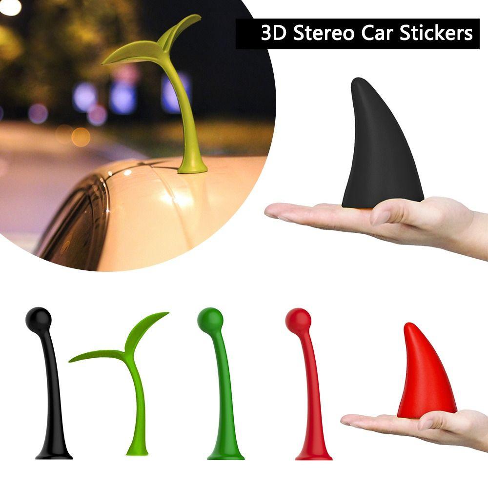New Creative For Car Roof 3D Stereo Car Stickers Bean Sprouts Car Exterior Decor Car Roof Ornament