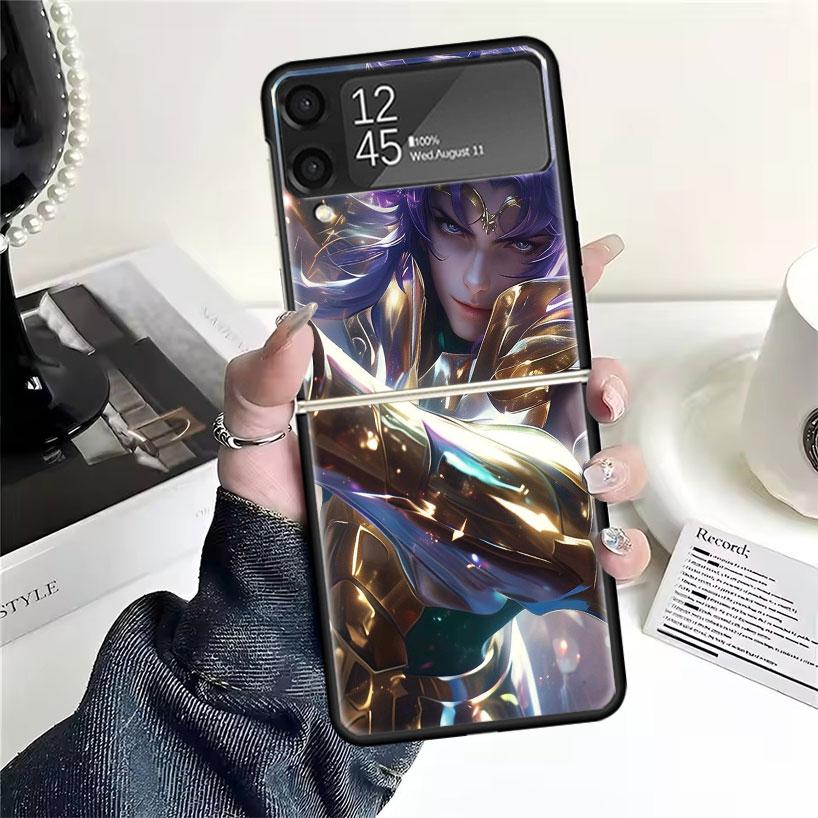 Saint Seiya Cool Cases For Samsung Galaxy Z Flip 4 5 6 7 3 Z Flip7 Flip6 Flip4 Flip5 Flip3 5G Hard Shockproof Fundas Cover
