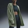 Nike Кардиган Phoenix Cozy букле Свободный Трикотажный свитер с длинным рукавом Женские топы Горизонтально-зеленый FZ1712370