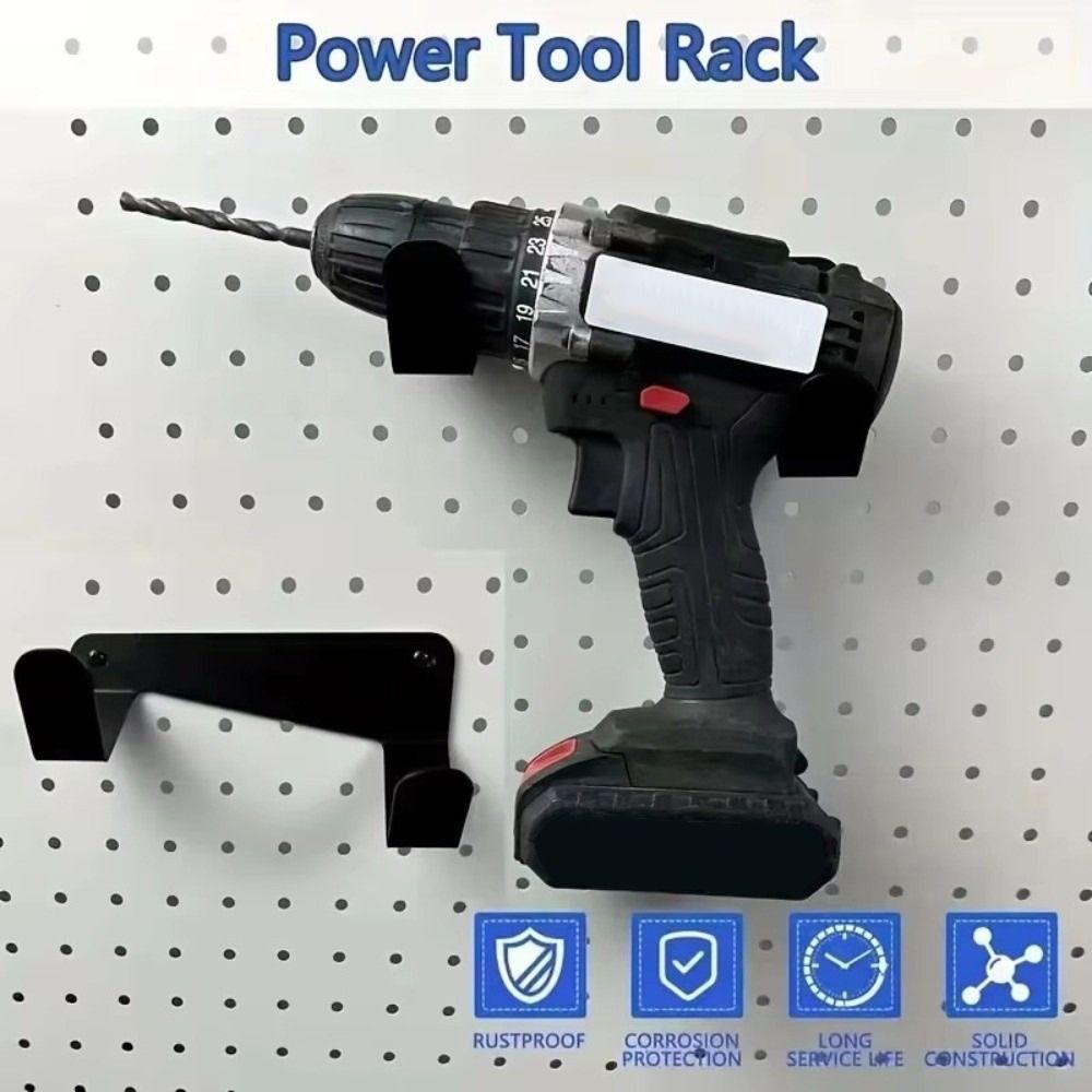 Wall-Mounted Electric Tool Metal Rack Strong Load-bearing Power Tools Hanger Workshop Storage