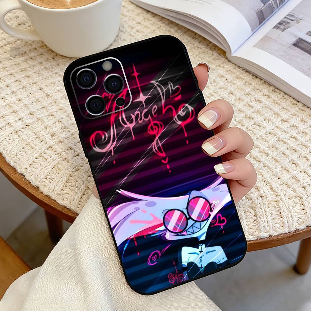 A-Angel Dust-t H-Hazbin Чехол для телефона для iPhone 17,16,15,14,13,12,11 Plus,Pro Max,XS,Мягкий силиконовый черный чехол