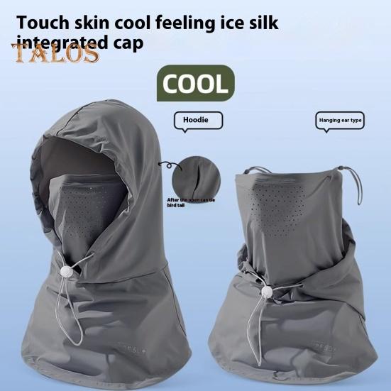 Солнцезащитная шапка-ушанка для лица, шейный платок UPF 50+, дышащий, охлаждающий, ледяной шелк, летний, для велоспорта, женский капюшон, бандана, шарф, защитная маска для лица