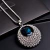 Винтажная цепочка с кулоном бренда BLUELANS NECKLACE Кулон инкрустирован кристаллами горного хрусталя