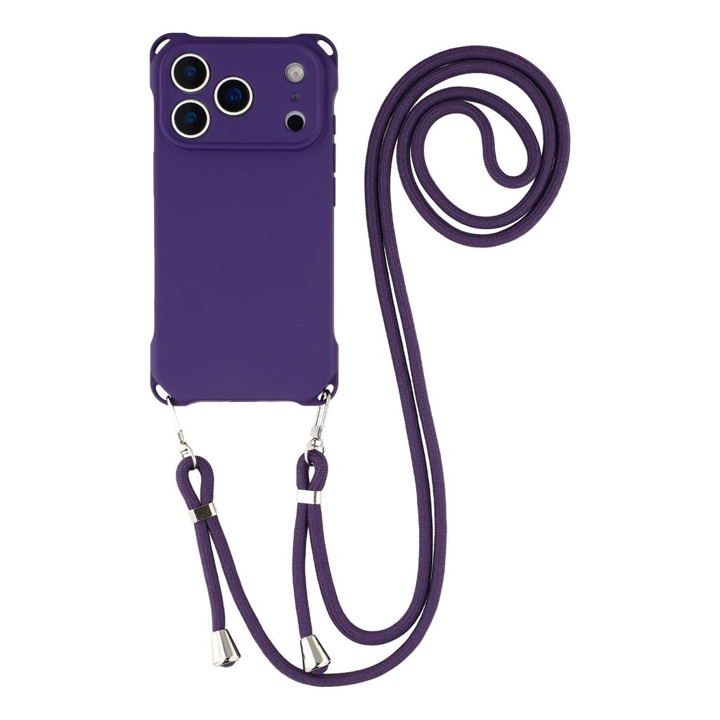 For iPhone 17 Pro Case Four Corner Anti Drop TPU Phone Cover with Hanging Rope