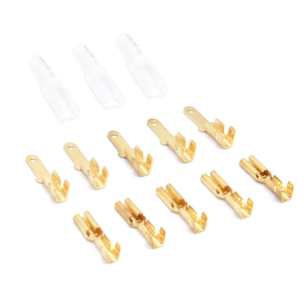 Spade Connectors Brass Wire Terminal Block Transparent Crimp Sleeve Electrical Supplies 2.8mm