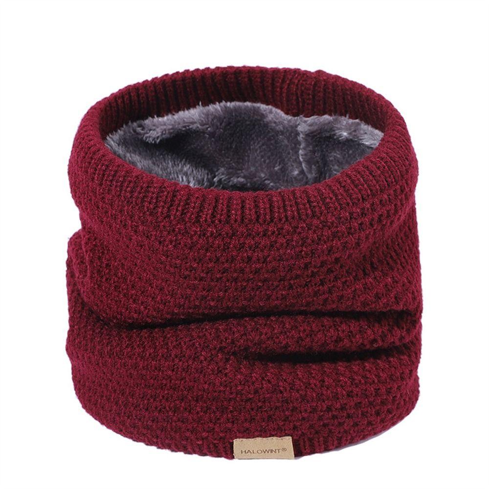 Knitted Neck Warmer Thickened Lining Ski Tube Scarf Fashion Face Cover Men & Women
