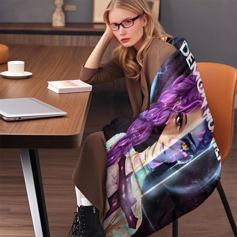 K-Pop Demon Hunters Blanket Hot Rumi Mira Zoey Fan Gifts Blanket Soft Fluffy Flannel Throw for Home Sofa Camping Travel Office