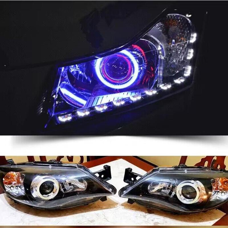 2 шт. Автомобильная фара Cob Aperture Angel Eye LED COB Белый свет Круг 60/70/80/90/100/110/120 мм Мотоциклетные фары для автомобилей