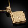 Holy Bible Book Pendant Necklace - Religious Prayer Christian Scripture