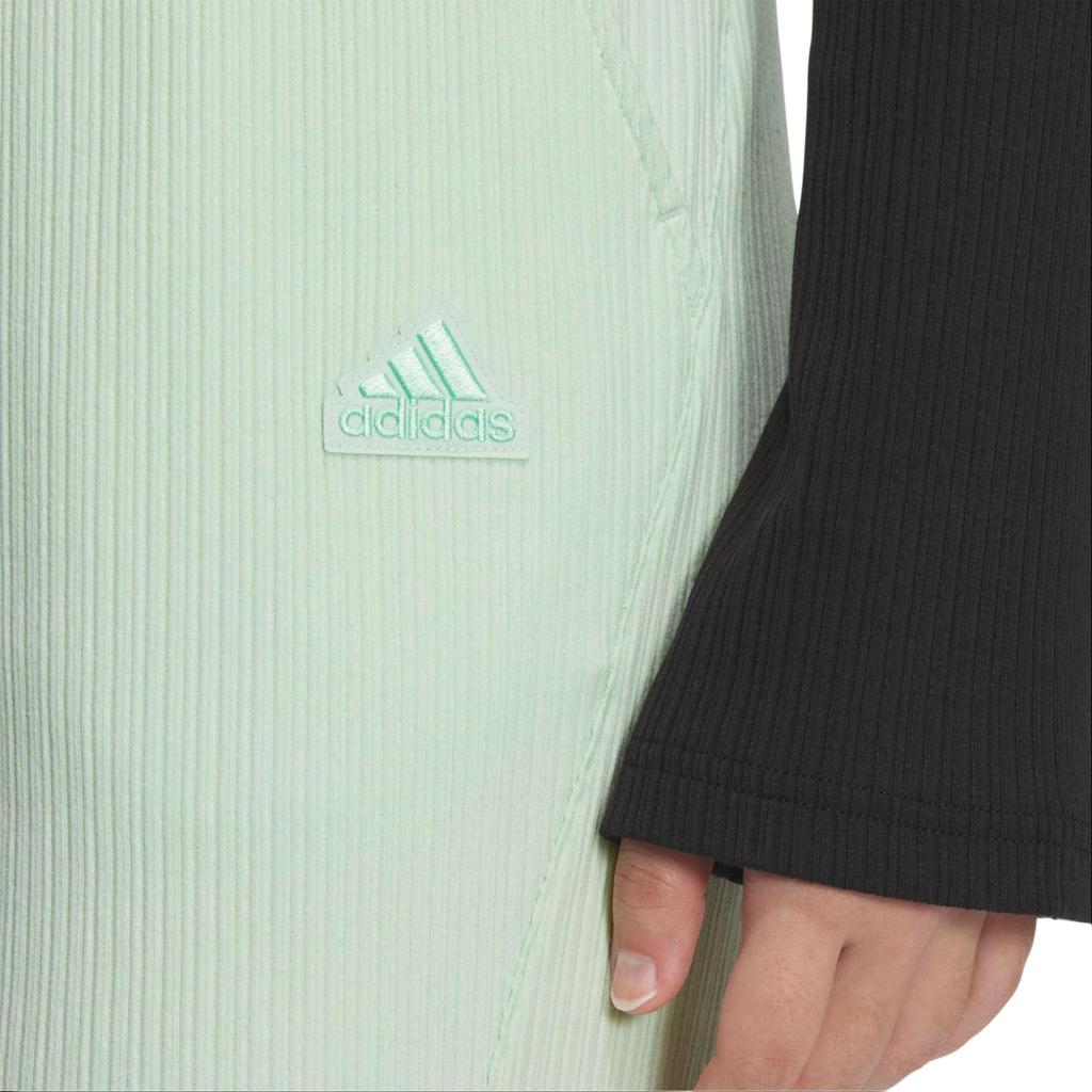 adidas Lounge Wide Leg Knit Joggers Women Bottoms Light-Green JJ3605