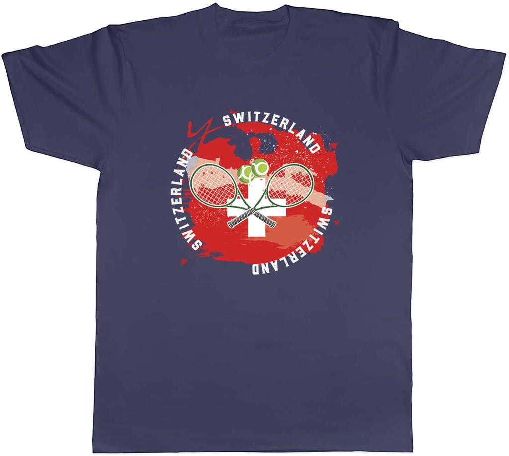 Tennis Sports With Switzerland Flag Unisexs Unisex TShirt Tee Gift