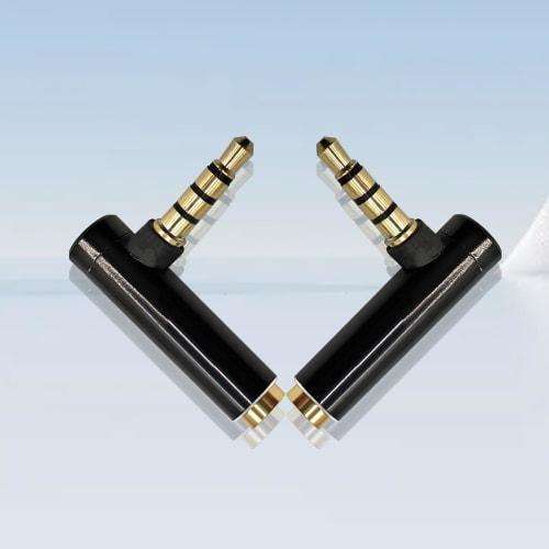 VolutyTek 90 Degree 3.5mm Male to Female Headphone Adapter 1/8 Inch Right Angle Stereo Connector for MP3 Player (2pcs)