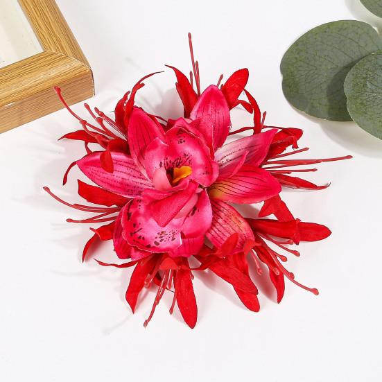Заколка для волос в форме цветка женская летняя заколка для волос сбоку 3D-заколка для волос в форме цветка для повседневной носки на различные случаи жизни