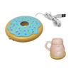 Милый USB Изолированный Термостатический Коврик Изысканный Сладкий Пончик Теплый Коврик для Чашки Подставка для Чайной Чашки Настольный