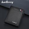 Baellerry Vintage Design Tri-fold Short Wallets for Men Fashion Business  Card Holder Zipper Purses