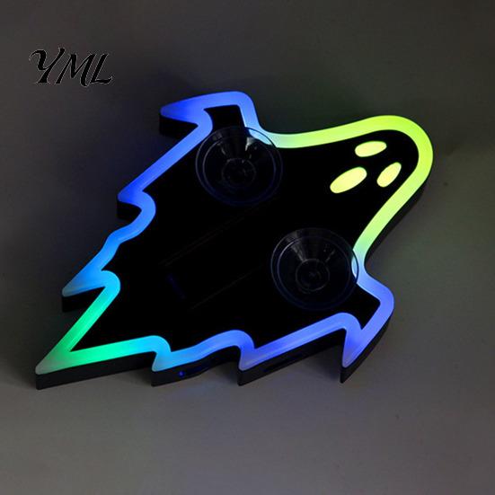 Vehicle Glass Decoration Solar Ghost Car LED Light, USB Wireless Animated Warning Lights for Windshield And Vibration Sensing Rear Window, 6