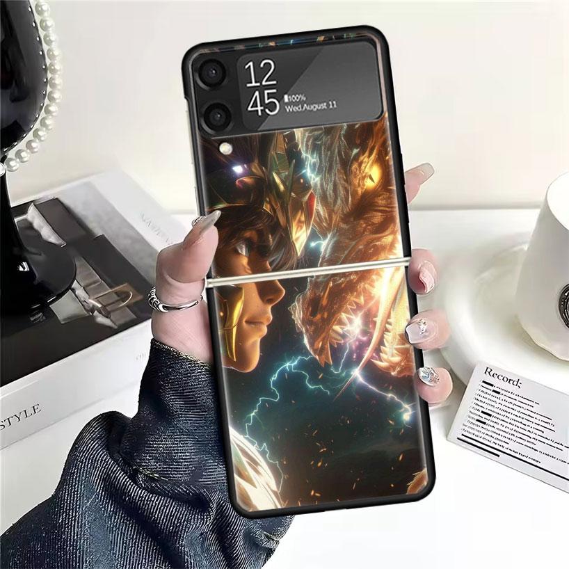 Saint Seiya Cool Cases For Samsung Galaxy Z Flip 4 5 6 7 3 Z Flip7 Flip6 Flip4 Flip5 Flip3 5G Hard Shockproof Fundas Cover