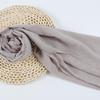 Women's Solid Color Pearl Chiffon Bubble Scarf, Long Silk Headscarf, 70x180cm, Middle Eastern Style