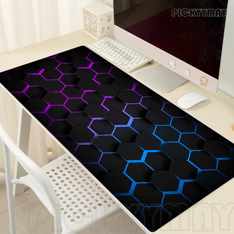 Hexagon Mouse Pads Gaming Mousepad Gamer Mouse Mat Keyboard Mats Desk Pad Geometric Mousepads XXL xcm For Computer