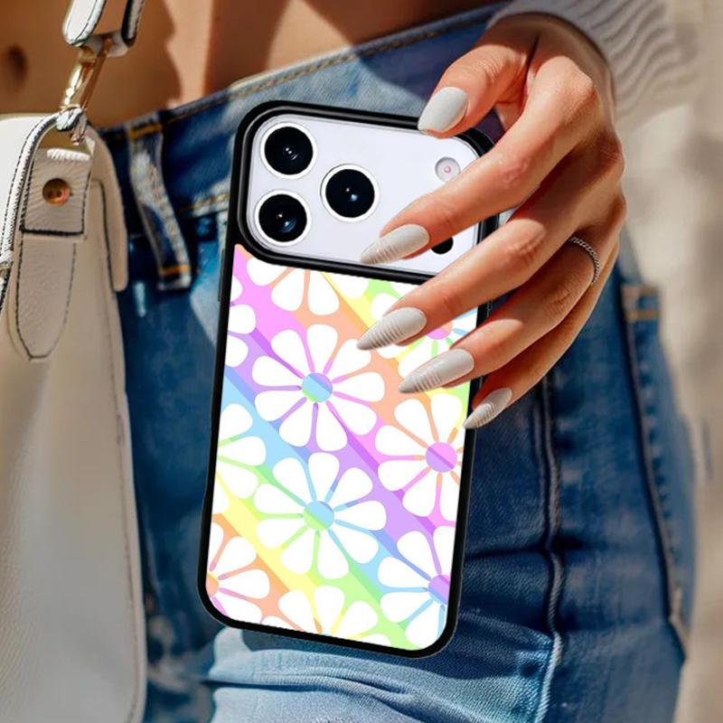 Чехол для телефона в стиле хиппи с ромашками и тай-дай цветами для iPhone 17 Air 14 15 13 12 Max Чехол для Apple 14 15 16 16e 11 Pro Max Plus