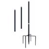 Patio Stand Stable 5 Prong Base Heavy Duty Anti-rust Outdoor Garden Bird Feeder Hook Holder Flower