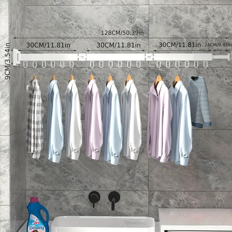 Складная вешалка для одежды, выдвижная сушилка для одежды, экономящая место, настенное крепление для белья, вешалка для одежды