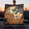 1 шт. Плед из фланели Tom and Jerry для улицы, мягкий, легкий и теплый, для дивана, офиса